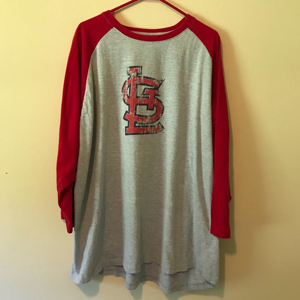 Men’s 2XLT St. Louis Cardinals Baseball Raglan Tee